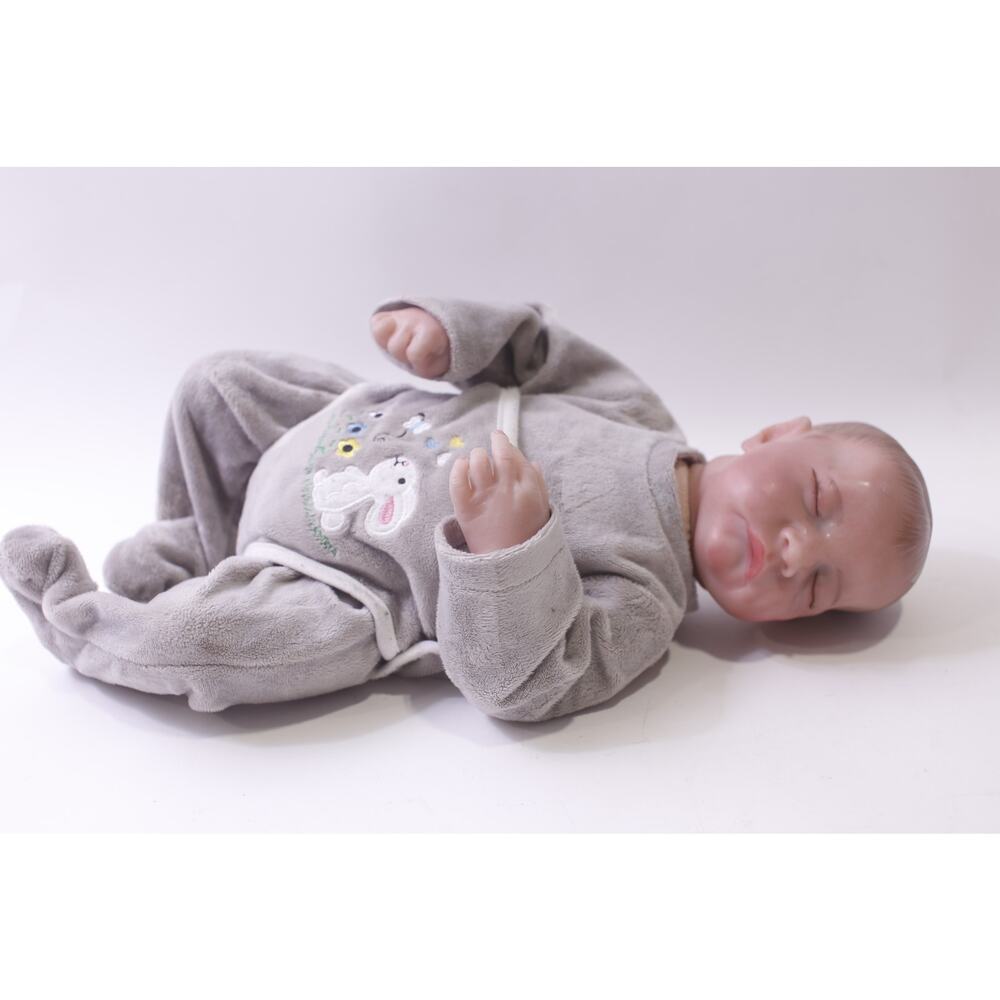 Charex, Reborn, Sleeping, Baby Doll, Gray Outfit, Lifelike, ~ 251013-WH 1370